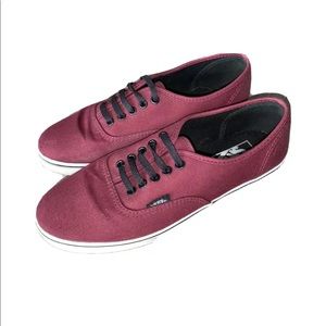 VANS Authentic Lo Pro Skate Shoe Maroon